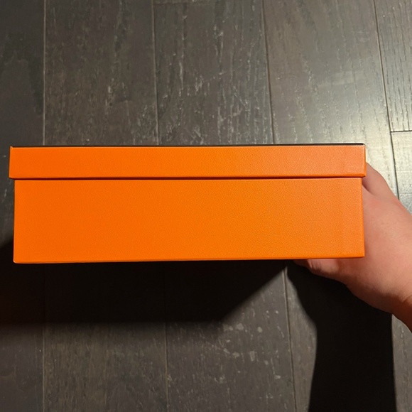 Hermes medium empty box case decoration storage orange tissue + book - Picture 4 of 11